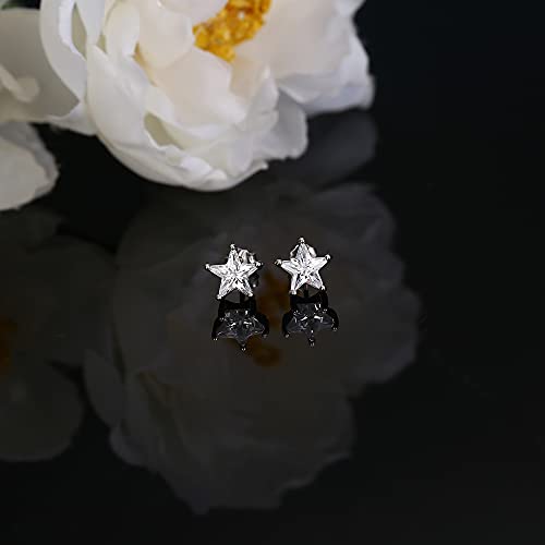 Sllaiss Sterling Silver Moon Star Flower CZ Stud Earrings Cute Music Note Earrings for Women Men Dainty Cubic Zirconia Earrings Stud Jewelry Gifts4