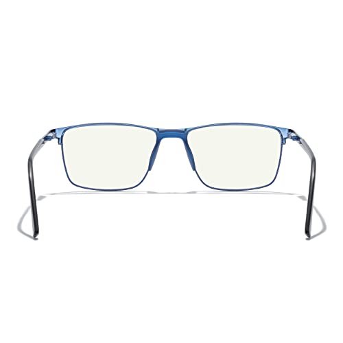 Image of MERRY'S Reading Glasses - Fashion Blue Light Blocking Glasses Metal Frame Spring Hinge Readers for Men Eyeglasses