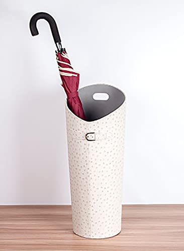 Paragüero de cuero artificial para una entrada de hotel elegante y organizada, 69x20 cm