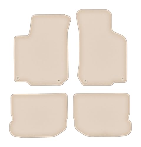 Tapis de sol haut de gamme Fortuna en velours beige pour VW Jetta IV 1998-2005