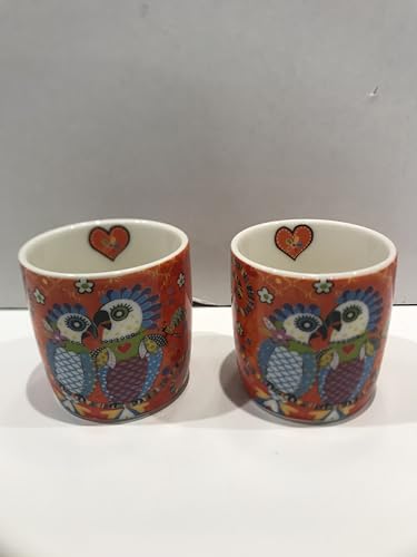 Set 2 Tazzine Caffe' Espressini 100Ml Love Hearts Club Maxwell & Williams