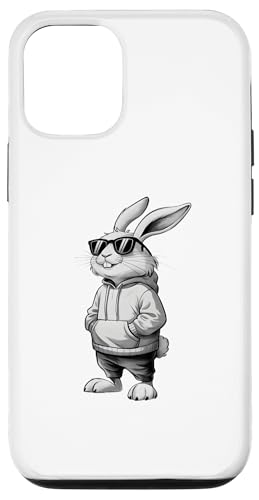 Bunny Face With Sunglasses Easter Day for Boys Kids Gifts Custodia per iPhone 12/12 Pro