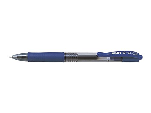 Pilot G-2 Gel Ink Rollerball Pens Large Tip 1 mm Pack of 12 Blueaa