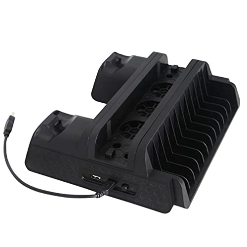VILLCASE PS4 Stand De Refroidissement du Ventilateur Vertical Double Station De Charge De Contrôleur pour PS4 Mince PS4 Pro Cover
