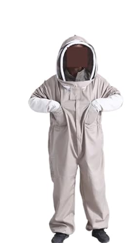 Vêtements anti-abeilles et gants en peau de mouton pour ruche brun