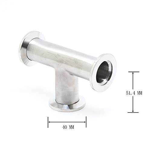 Image of QiiMii Vacuum Fittings - KF-25 Tri Clamp Tee 3 Way Stainless Steel SS304
