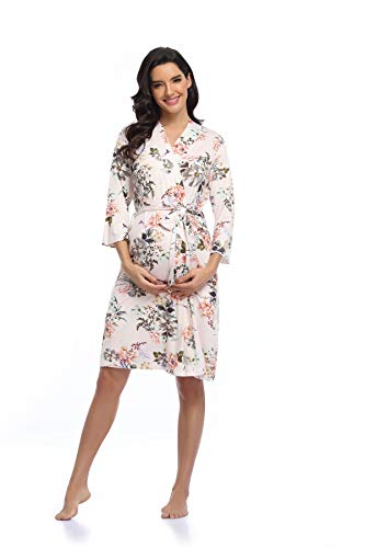 Super Shopping-Zone Women's Floral Maternity Robe/Labor And Delivery Robe For Hospital Robe/Nursing Pregnancy Robe Sleepwear #TOP1