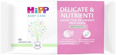 Salviettine Neonato HiPP - 15 Confezioni Da 48 Pezzi, Delicate E Senza Plastica, Per Pelle Sensibile