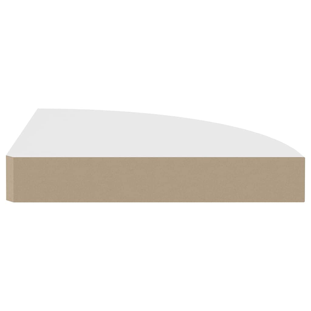HaoChrymec Étagères Flottantes d'angle with MDF, Design Moderne, Grande Capacité de Rangement, Étagère Angle, Étagère Murale Angle, pour Chambre, Blanc, 25 x 25 x 3.8 cm