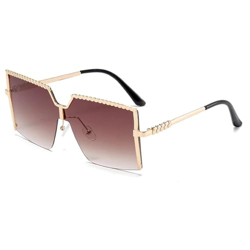 Lunettes de soleil verres multicolores sans monture et style oversize moderne