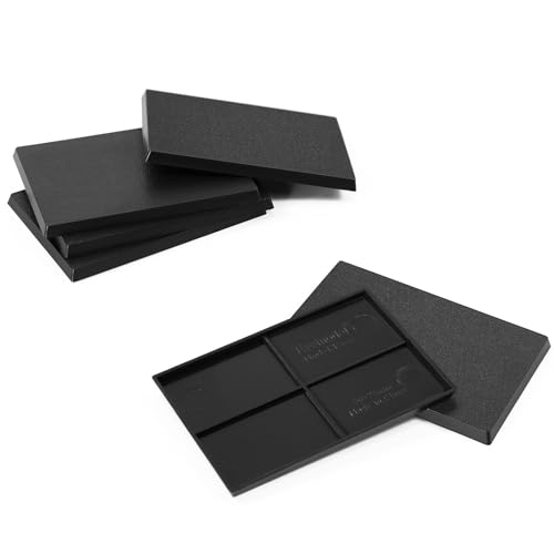 Evemodel Rectangle Model Bases Black Plastic for Wargames Table Top (50 * 75mm-12pcs)