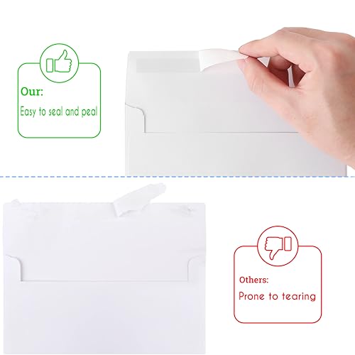 image for Janvale A2 Envelopes White, 70 Pack, Self Seal 120gsm Paper for 4.25x5
