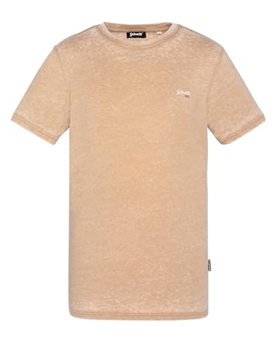 Tee shirt Schott strike1 army beige col rond pour homme au style urbain