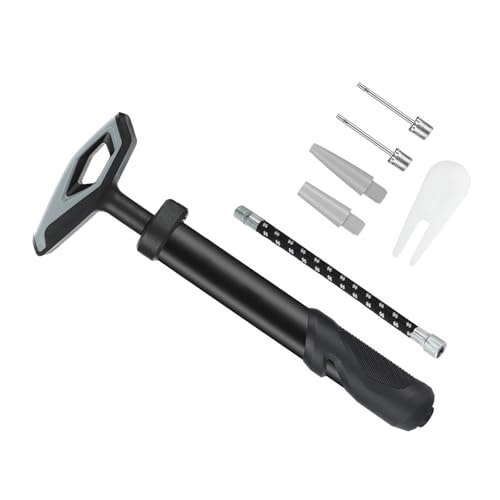 ニードルノズル付きスポーツボールポンプ 延長ホース バスケットボールインフレーター プッシュ&プル膨張システム 使いやすい延長ホース