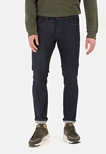 camel active Herren Slim Fit Madison Stretch Jeanshose Hose, Dunkelblau (Raw Denim), 36W / 30L – Ansicht 2