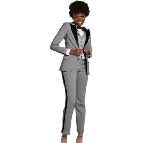 Women's 3 Piece Suit Business Slim Formal Work Wear Office Pants Set Lady Tuxedo Blazer+Pants+Vest