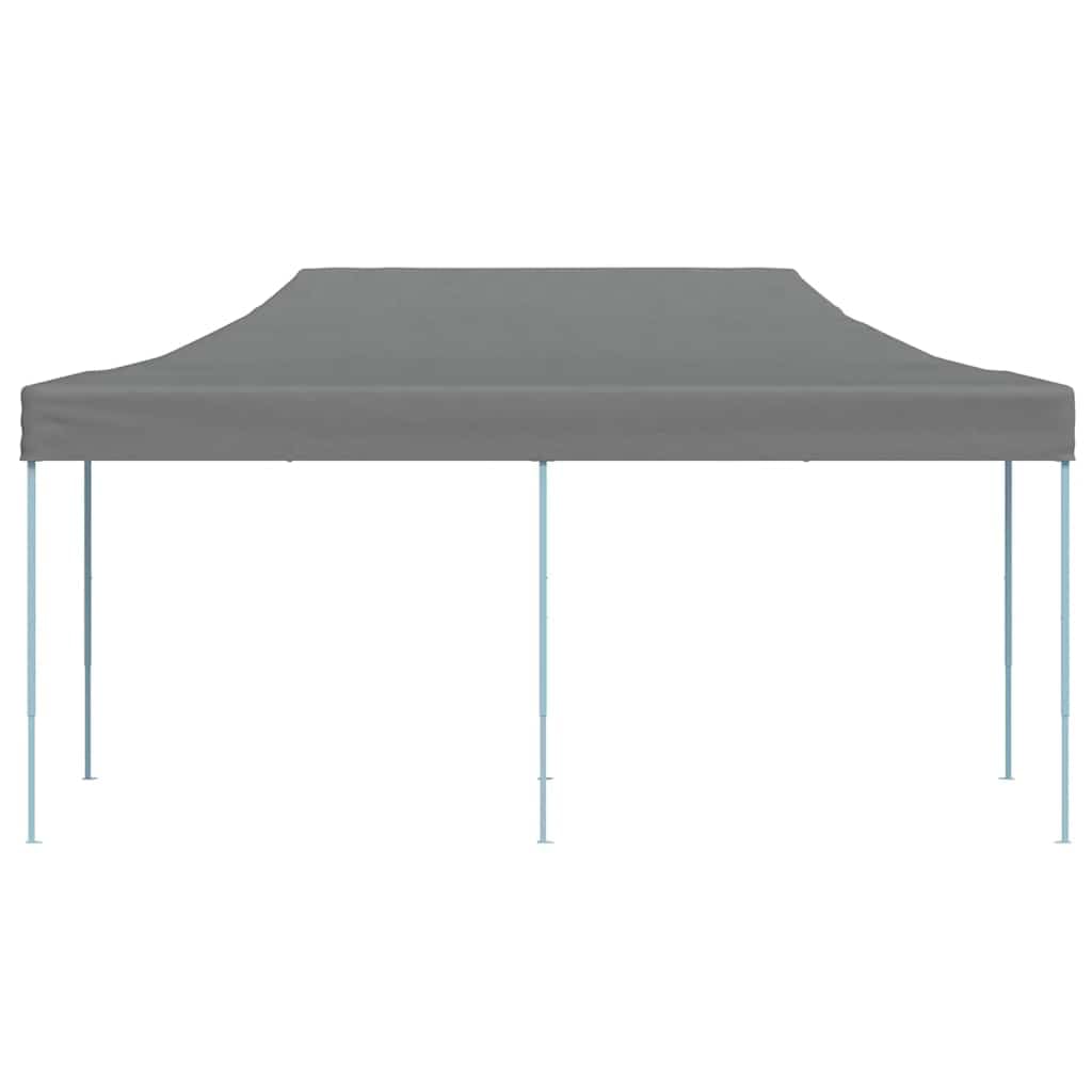 Carpa plegable para fiestas de 3 x 6 m, color antracita, con techo Oxford resistente a los rayos UV y al agua con revestimiento de PVC, marco estable de acero inoxidable, ideal