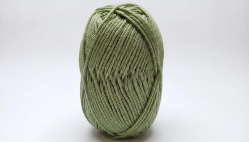 Image of Vardhman Magnus Knitting Yarn 100% Acrylic Bulky 4Ply Yarn (Pack of 1 Ball - 100g) - Knitting & Crochet Yarn for Winter Sweaters, Scarves, Blankets | Hypoallergenic, Hand Wash - Sage Green