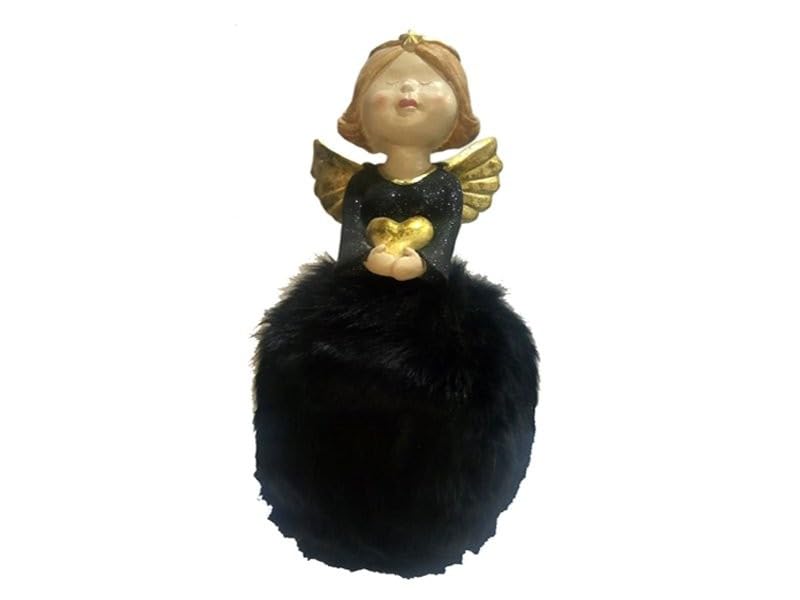 Dubai Garden CentreAngel Mika with Fur, Black
