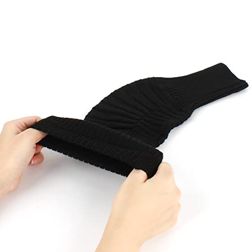 Image of Cashmere Wool Knee Brace Pads Unisex Winter Warm Thermal Knee Warmers Sleeve Soft Leg Warmers