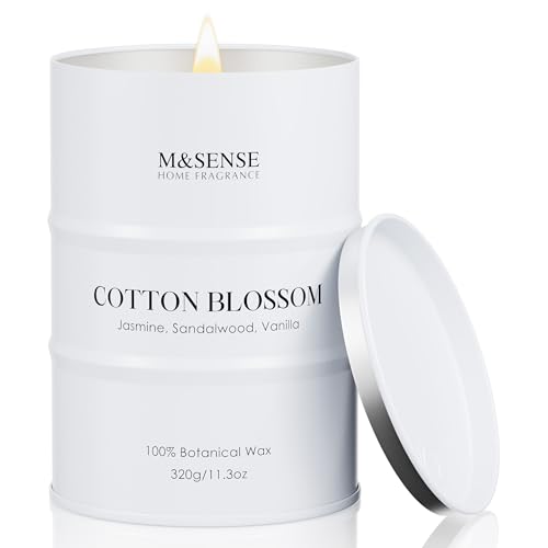 Image of M&SENSE Cotton Blossom Scented Fall Candles, 11.3oz