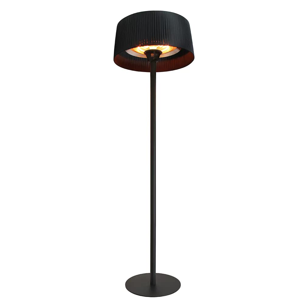 FAVEX - Parasol chauffant électrique Sirmione Noir- Extérieur - 3 Puissances de Chauffe - Économique - 60 x 60 x 215 cm