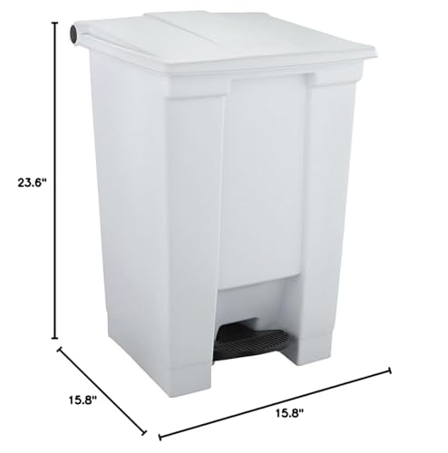Contenedor de basura Rubbermaid Step-On 12 gal blanco miniatura 7