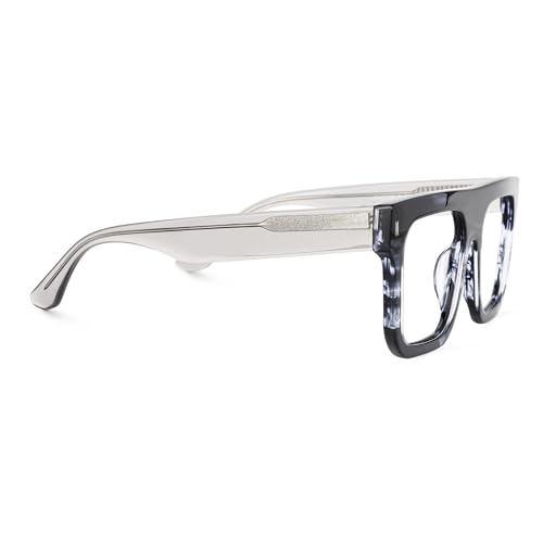 Image of Zeelool Stylish Aviator Eyeglasses Frame with Non-prescription Clear Lens for Men Reaux ZJGA329020-01 Gray