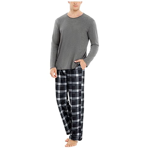 Pyjama de Noël homme à carreaux doux contre le froid et les nuits fraîches