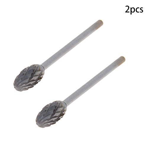Fresas rotativas Auniwaig 6mm, patrón doble, acero tungsteno 2 piezas miniatura 3