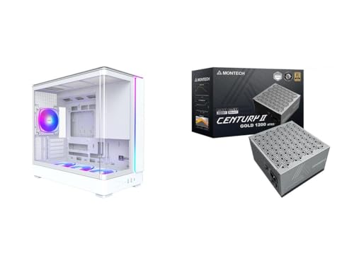 Image of Montech Computer Case PSU Combo - King 15 PRO (W) case with Century II 1200 PSU