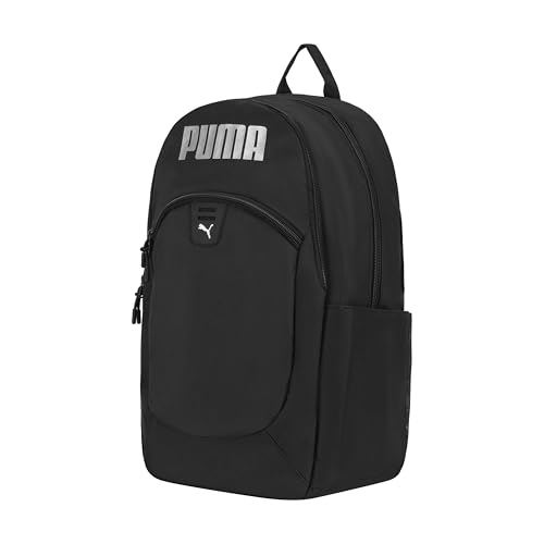 PUMA Unisex Kid's Rally Backpack, Black/Metallic Silver, Large2