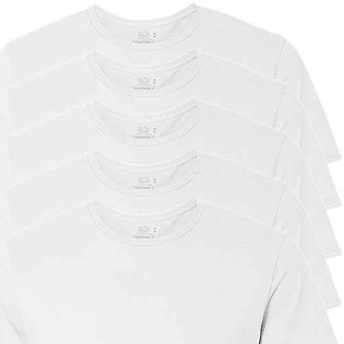 Fruit of the Loom Select Men's 5-Pack 100% Cotton Crew T-Shirts TGP5272