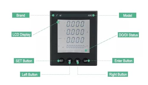 Medidor de energía programable AMC96L-E4/KC que optimiza el consumo 3