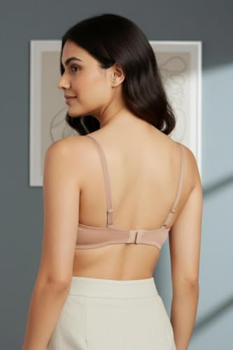 Image of Zivame Padded Non Wired 3 /4th Coverage T-Shirt Bra-Whisper White