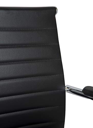 Image of MBTC Octave Office Executive Visitor Chair (Metal, Black)