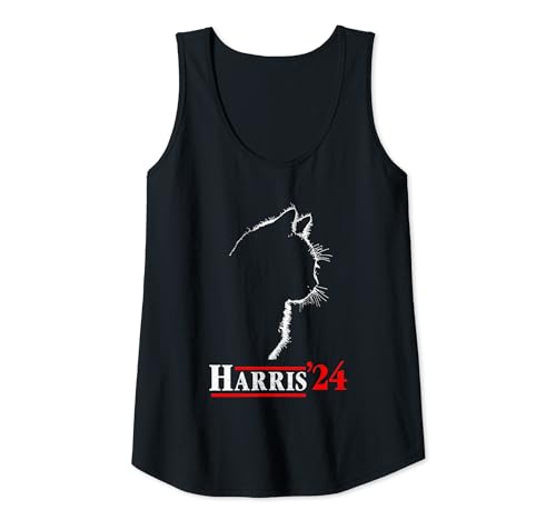 Femme Kamala Harris - Président 2024 pour les propriétaires de chats sans enfants Débardeur