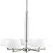 Progress Lighting P4649-09WB Divot Collection 5-Light Chandelier, Brushed Nickel