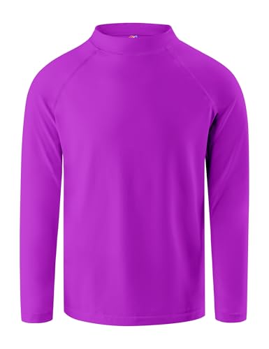 Boys Rash Guard Swim Shirt Long Sleeve Rashguard UPF+ 50 SPF Sun Water Surfing Shirts for Toddler Kids Youth Teen 2T-16Y