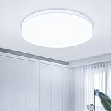 Auxtop 48W Deckenlampe LED,6500K 4800LM Kaltweiß Flach Rund LED Lampen Deckenlampen,Deckenleuchte Wasserfest Badezimmer lampe Deckenbeleuchtung für Wohnzimmer Schlafzimmer Küche Bad Keller Balkon