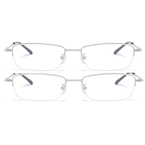 Image of 2 Pack Computer Myopia Glasses Blue Light Blocking Distance Glasses Lightweight Nearsighted Glasses