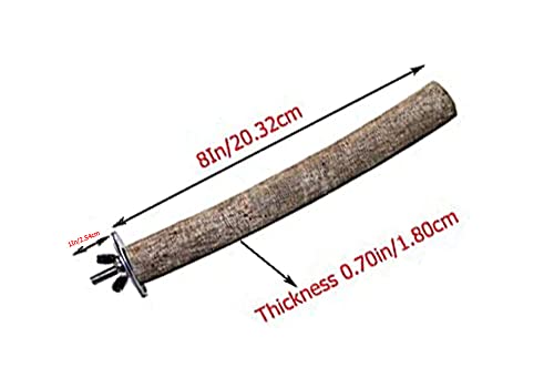 KSK 8" Natural Wood Bird Perch Stand-Wooden Parrot Perch Stand-Perch Platform Cage Accessories for Parrotlets Budgies Cockatiels Parakeets Lovebirds(1 Pack)