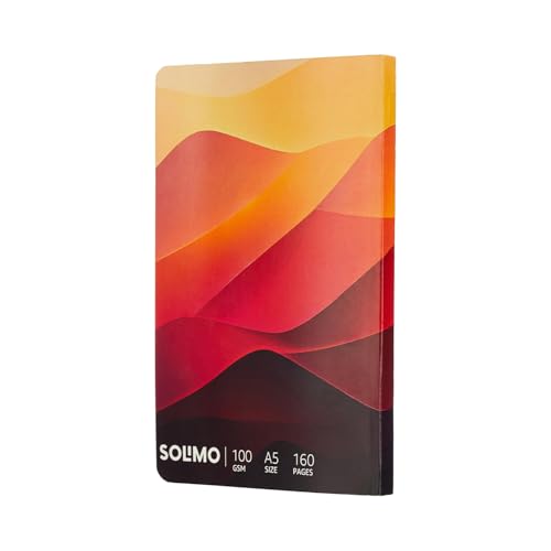 Image of Amazon Brand - Solimo A5 Dot Grid Journal | 100 GSM | Flat Lay Binding | Rounded Corners | Suitable for Sketching or Doodling, To-do lists & more (160 Pages)