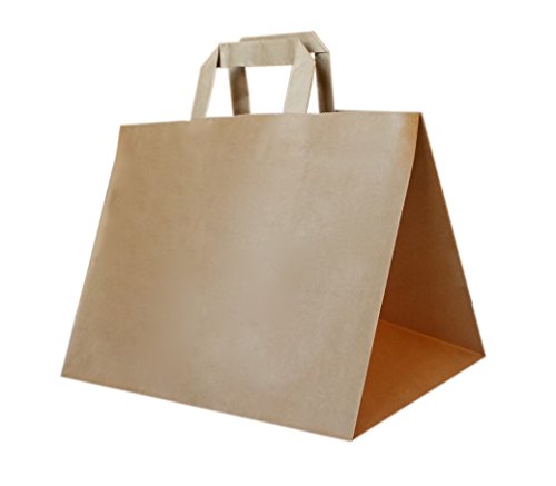 250 Stück Papiertragetasche/Kuchentragetasche ideal für to-go in braun 32+21,5 x27 cm - good4food Cover