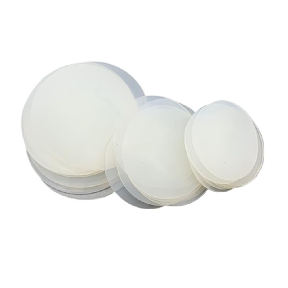 20 Piezas Hojas goma silicona, almohadillas redondas macizas 0.5-6mm juntas