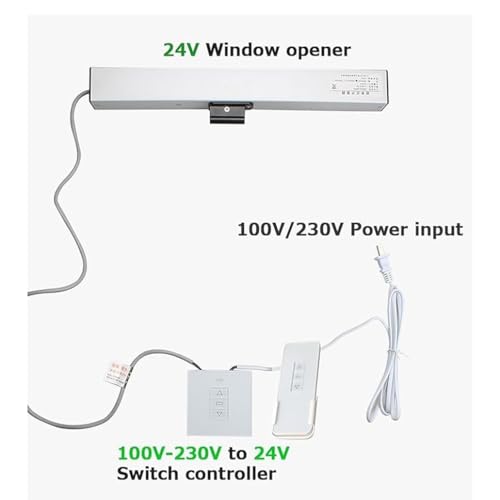 Abridor de ventana inalámbrico automático con sensor de lluvia e interruptor de pared 6