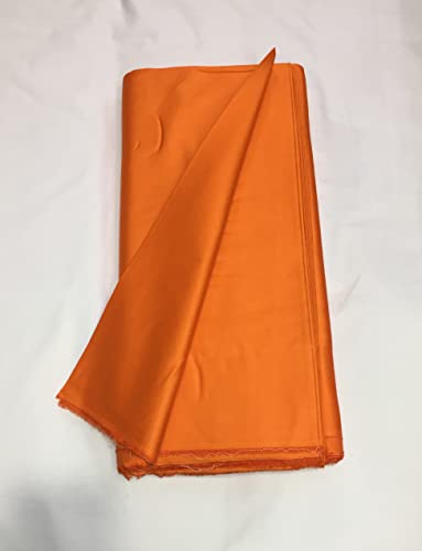 Image of BKRKJ Women's Cotton Silk Unstitched Fabric by Meter for Sewing Suit Salwar Chudidar Patiyala Shirt Kameez Blouse Kurta Pyjama Pathani jam Glace (2 Meter, Orange)