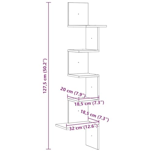 Bois d'ingénierie robuste pour cette étagère d'angle murale compacte - 4