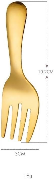 Silverware Flatware Set, 1/4/6/8/10/12 Pieces 304 Stainless Steel Small Fork Creative Short Handle Round Head Fork(Rose Gold,12 Pieces)