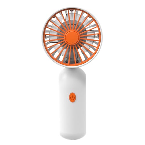 Ventilador de mano - Ventilador de mano recargable | Refrigeración portátil USB con 3 velocidades | Escritorio plegable y mano | Portátil | Batería | Silencioso y ligero para niños y adultos